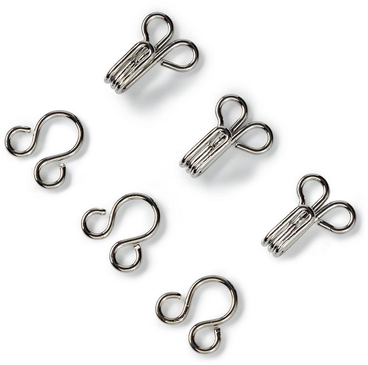 Haken und Augen Nr.2 in schwarz und silber - 1