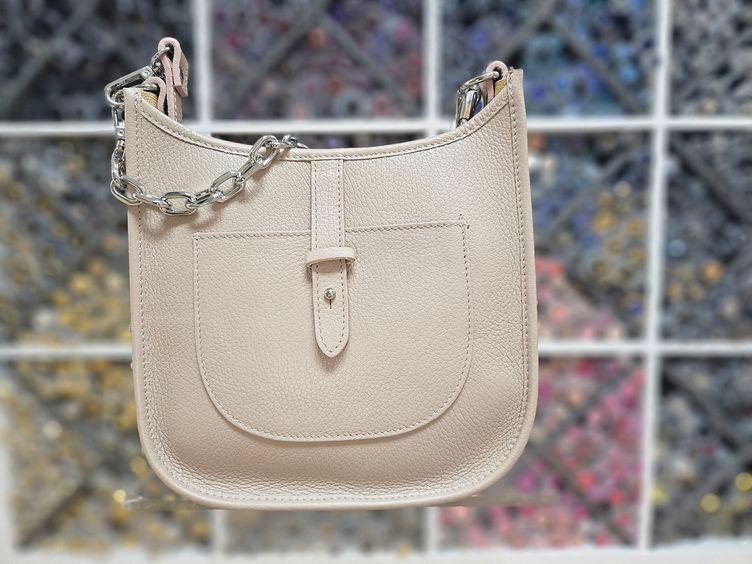 Ledertasche, beige