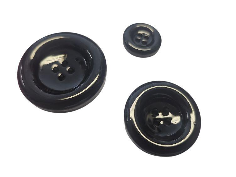 Markanter Knopf schwarz, 34mm 27mm 17mm