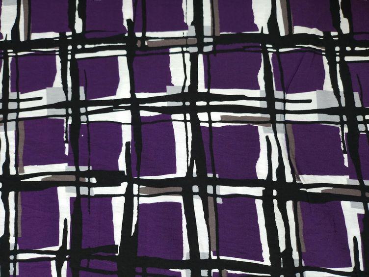 Viskosestoff grafisch, violette - 0