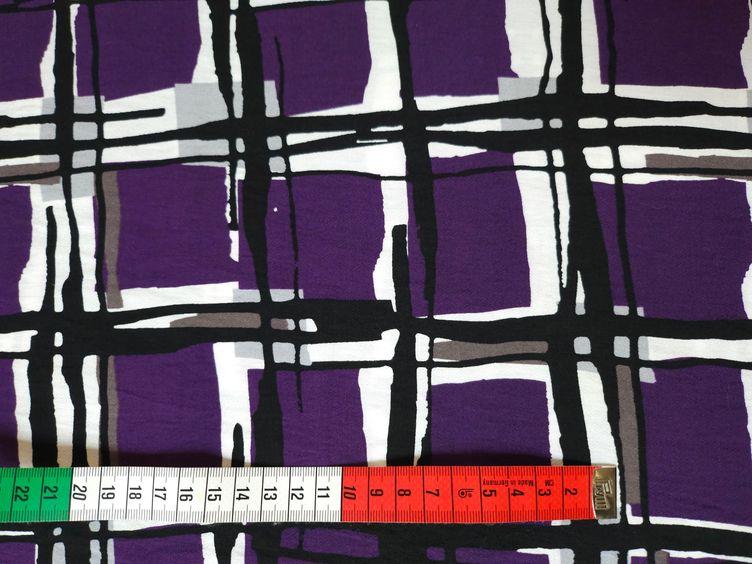 Viskosestoff grafisch, violette - 1