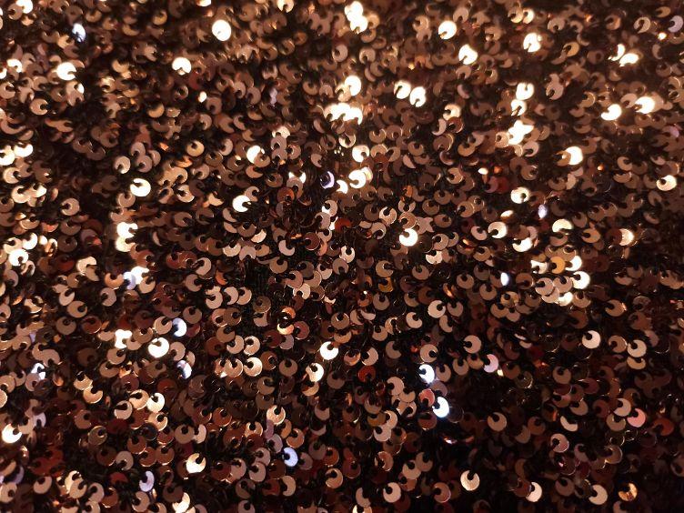 Pailletten auf Tüllgrund, rose - 0