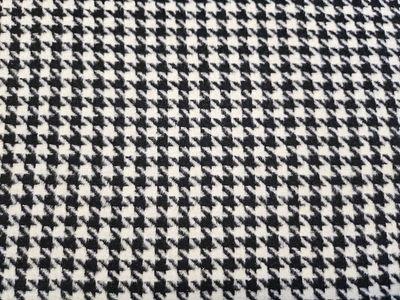 Mantelstoff pied de poule, schwarz weiss - 0