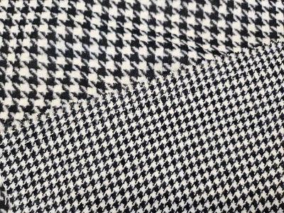 Mantelstoff pied de poule, schwarz weiss - 1