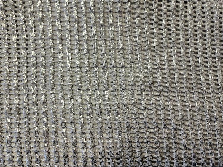 Baumwollmix mit Lochstruktur, silber - 1