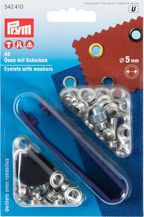 Prym Ösen mit Scheiben 5mm, div. Farben