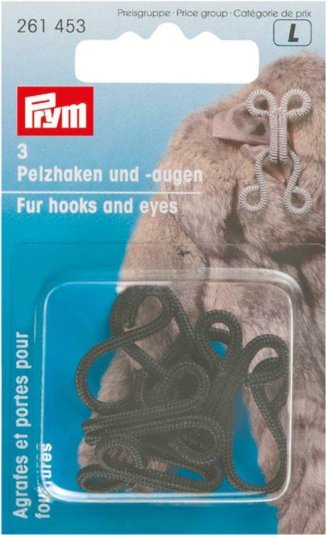 Prym Pelzhaken beige, dunkelbraun und schwarz - 2
