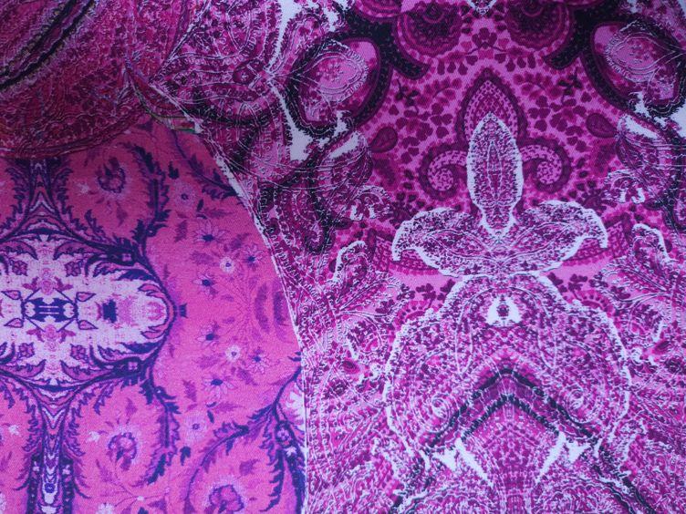 Seide Paisley rosa - 0