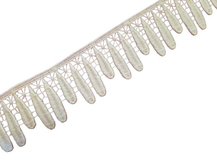Spitzenband mit Tropfen offwhite, 35mm