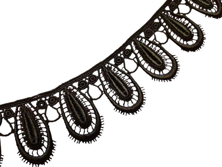 Spitzenband schwarz, 40mm