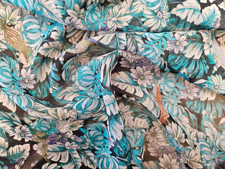 Seiden Georgette floral