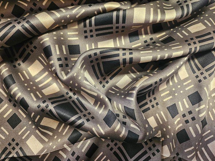 Seide grafisch, schwarz grau