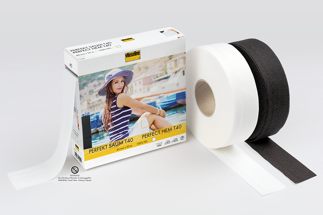 Vlieseline Perfekt-Saum, schwarz und weiss